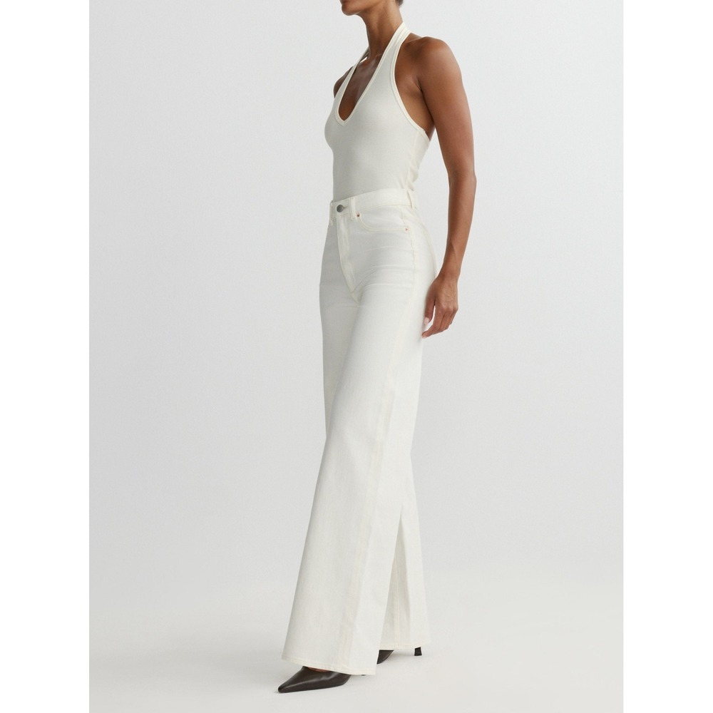 DL1961 Hepburn Wide‎ Leg High Rise Vintage 31 Eggshell Jeans Size 29